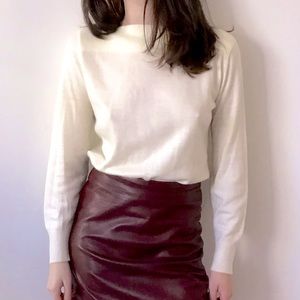 Gotham Bone White Light-weight Knit Top